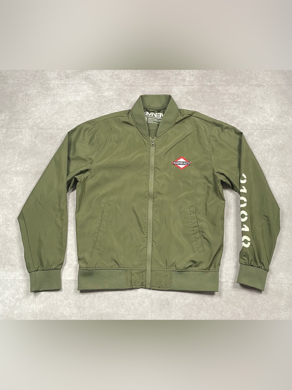EMINEM Bomber Jacket Mens M Green Kamikaze Album Limited Edition Shady 2018